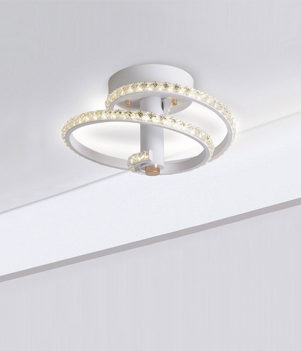 멜롱 크리스탈 베란다조명 현관등 현관센서등 (화이트, 골드)